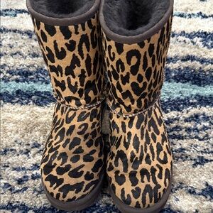 UGG Leopard Plush Boots